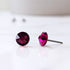 Ruby Red Crystal Titanium Earrings, 6.5mm