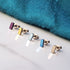 Rectangle Titanium Stud Earrings - 5mm - in a Range of Colours
