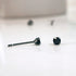 Black Cubic Zirconia Titanium Earrings