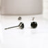 Black Cubic Zirconia Titanium Earrings