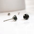 Black Cubic Zirconia Titanium Earrings