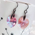 Light Rose Pink Crystal Titanium Drop Earrings