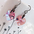 Light Rose Pink Crystal Titanium Drop Earrings
