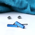 Rectangle Titanium Stud Earrings - 10mm - in a Range of Colours