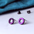 Circle Titanium Stud Earrings in a Range of Colours