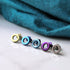 Circle Titanium Stud Earrings in a Range of Colours