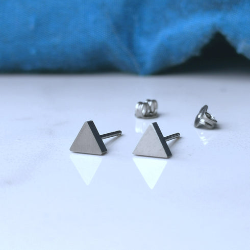 Triangle Titanium Stud Earrings in a Range of Colours