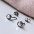 Rainbow AB Crystal Titanium Stud Earrings, 4mm