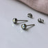 Rainbow AB Crystal Titanium Stud Earrings, 4mm