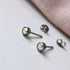 Rainbow AB Crystal Titanium Stud Earrings, 4mm