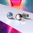 Rainbow AB Crystal Titanium Stud Earrings, 4mm