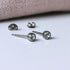 Clear Moonlight Crystal Titanium Stud Earrings, 4mm