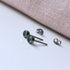 Emerald Green Crystal Titanium Stud Earrings, 4mm