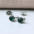 Emerald Green Crystal Titanium Stud Earrings, 4mm