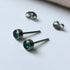 Emerald Green Crystal Titanium Stud Earrings, 4mm