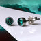 Emerald Green Crystal Titanium Stud Earrings, 4mm