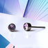 Light Amethyst Crystal Titanium Stud Earrings, 4mm