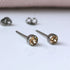Light Colorado Topaz Crystal Titanium Stud Earrings, 4mm