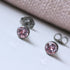Light Rose Pink Crystal Titanium Stud Earrings, 4mm