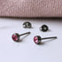 Rose Pink Crystal Titanium Stud Earrings, 4mm