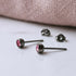 Rose Pink Crystal Titanium Stud Earrings, 4mm