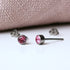 Rose Pink Crystal Titanium Stud Earrings, 4mm