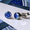 Sapphire Blue Crystal Titanium Stud Earrings, 4mm