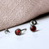 Burgundy Siam Red Crystal Titanium Stud Earrings, 4mm