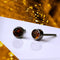 Smoked Topaz Crystal Titanium Stud Earrings, 4mm