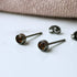 Smoked Topaz Crystal Titanium Stud Earrings, 4mm