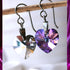 Light Vitrail Purple Crystal Titanium Drop Earrings