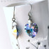 Light Vitrail Purple Crystal Titanium Drop Earrings