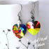 Rainbow Medium Vitrail Crystal Titanium Drop Earrings