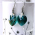 Emerald Green Crystal Titanium Drop Earrings