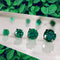 Emerald Green Cubic Zirconia Titanium Earrings