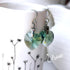 Erinite Green Crystal Titanium Drop Earrings