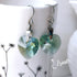 Erinite Green Crystal Titanium Drop Earrings