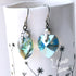 Erinite Green Crystal Titanium Drop Earrings