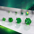 Green Cubic Zirconia Titanium Earrings