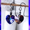 Heliotrope Purple Crystal Titanium Drop Earrings