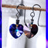 Heliotrope Purple Crystal Titanium Drop Earrings