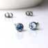Light Sapphire Crystal Titanium Stud Earrings, 4mm