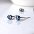 Light Sapphire Crystal Titanium Stud Earrings, 4mm