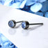 Light Sapphire Crystal Titanium Stud Earrings, 4mm