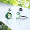 Peridot Green Crystal Titanium Earrings, 6.5mm