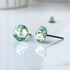 Peridot Green Crystal Titanium Earrings, 6.5mm