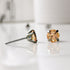 Peach Cubic Zirconia Titanium Earrings