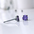 Purple Cubic Zirconia Titanium Earrings