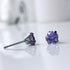 Purple Cubic Zirconia Titanium Earrings