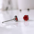 Red Cubic Zirconia Titanium Earrings